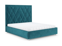 Кровать Треви бархат сине-зеленый STAR VELVET 43 BLACK GREEN 160