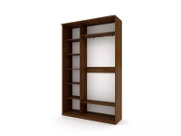 Шкаф купе Модерн 1490х450 2-х дверный 2-х секционный зеркальный с пескоструем №2 венге