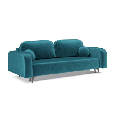 Диван Цюрих бархат сине-зеленый STAR VELVET 43 BLACK GREEN