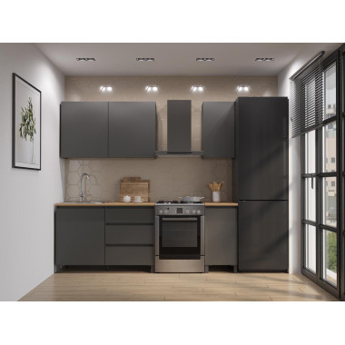 Кухня София 1600 диамант серый