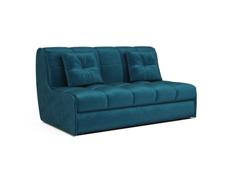 Диван Аккордеон Барон №2 бархат сине-зеленый  STAR VELVET 43 BLACK GREEN