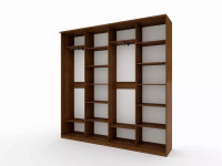 Шкаф купе Модерн 2362х450 4-х дверный 4-х секционный зеркало венге