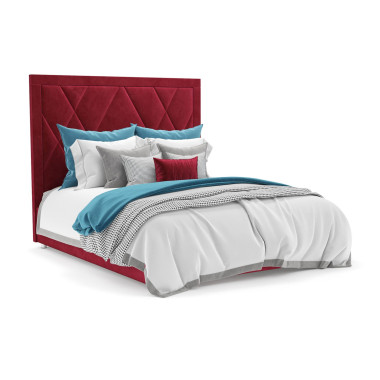 Кровать Треви бархат красный STAR VELVET 3 DARK RED 160