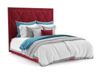 Кровать Треви бархат красный STAR VELVET 3 DARK RED 160