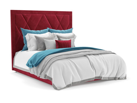 Кровать Треви бархат красный STAR VELVET 3 DARK RED 160
