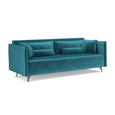 Диван Майами бархат сине-зеленый STAR VELVET 43 BLACK GREEN