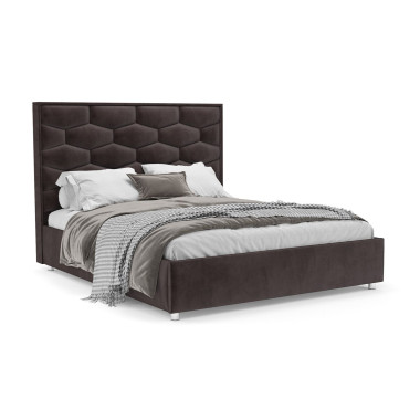 Кровать Рица бархат шоколадный STAR VELVET 60 COFFEE 160