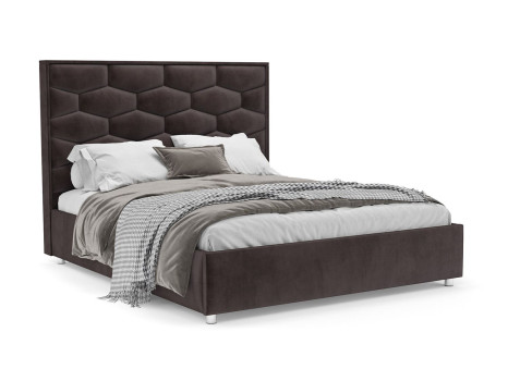 Кровать Рица бархат шоколадный STAR VELVET 60 COFFEE 160