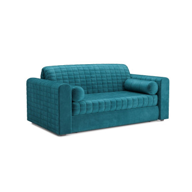 Диван Аккордеон Барон №5 бархат сине-зеленый STAR VELVET 43 BLACK GREEN