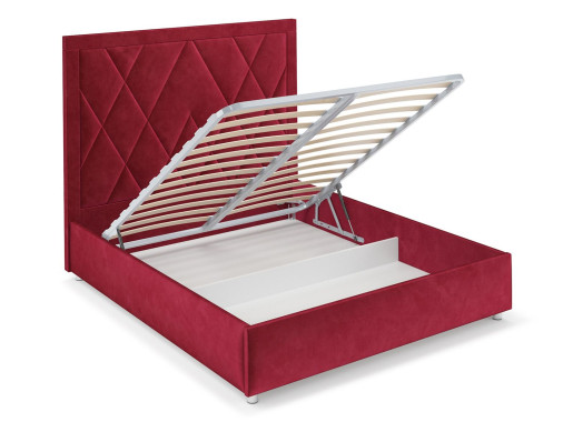 Кровать Треви бархат красный STAR VELVET 3 DARK RED 160