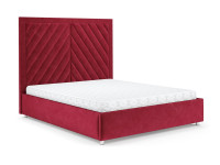 Кровать Мишель бархат красный STAR VELVET 3 DARK RED 160