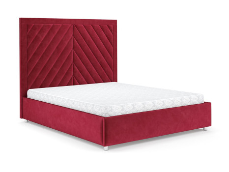 Кровать Мишель бархат красный STAR VELVET 3 DARK RED 160