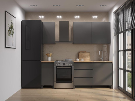 Кухня София 1600 диамант серый