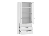 НМ 041.90 Шкаф витрина Орлеан Белый