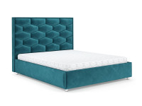 Кровать Рица бархат сине-зеленый STAR VELVET 43 BLACK GREEN 160