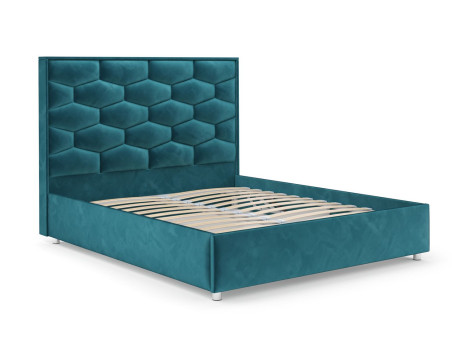 Кровать Рица бархат сине-зеленый STAR VELVET 43 BLACK GREEN 160