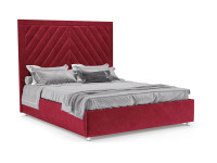 Кровать Мишель бархат красный STAR VELVET 3 DARK RED 160
