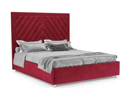 Кровать Мишель бархат красный STAR VELVET 3 DARK RED 160