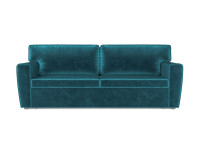 Диван Оскар бархат сине-зеленый STAR VELVET 43 BLACK GREEN