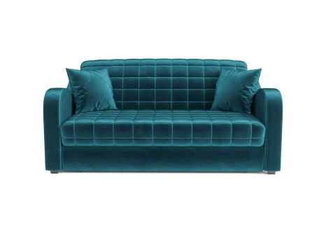 Диван Аккордеон Барон №4 бархат сине-зеленый STAR VELVET 43 BLACK GREEN