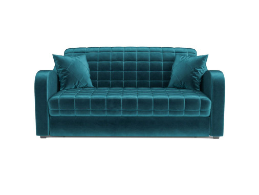 Диван Аккордеон Барон №4 бархат сине-зеленый STAR VELVET 43 BLACK GREEN