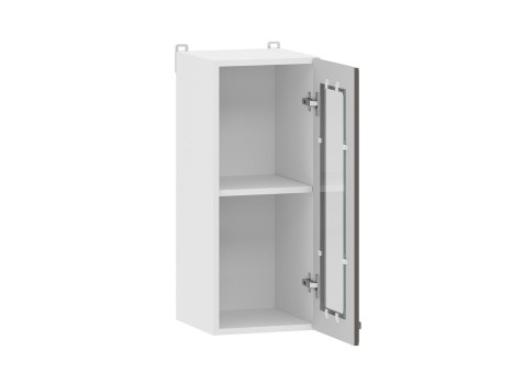 Вокс 100.30 300 шкаф навесной витрина / Белый/Графит