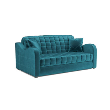Диван Аккордеон Барон №4 бархат сине-зеленый STAR VELVET 43 BLACK GREEN