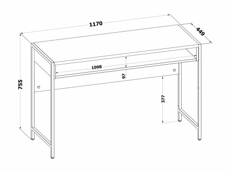 СПМ-401 Стол письменный Дуб Делано
