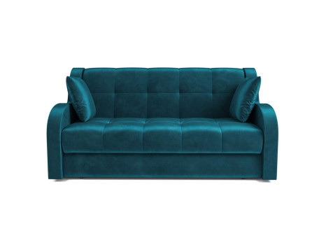 Диван Аккордеон Барон бархат сине-зеленый Star Velvet 43 Black green