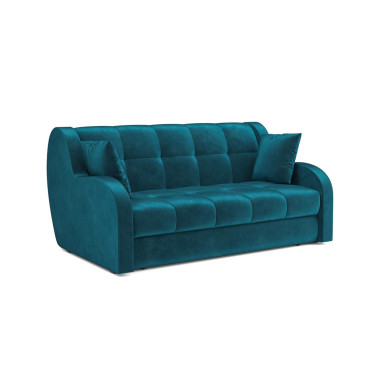 Диван Аккордеон Барон бархат сине-зеленый Star Velvet 43 Black green