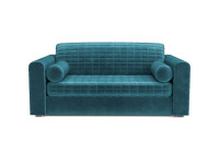 Диван Аккордеон Барон №5 бархат сине-зеленый STAR VELVET 43 BLACK GREEN