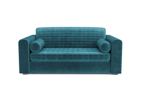 Диван Аккордеон Барон №5 бархат сине-зеленый STAR VELVET 43 BLACK GREEN