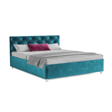 Кровать Классик бархат сине-зеленый STAR VELVET 43 BLACK GREEN 160