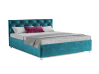 Кровать Классик бархат сине-зеленый STAR VELVET 43 BLACK GREEN 160