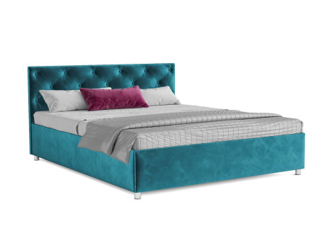 Кровать Классик бархат сине-зеленый STAR VELVET 43 BLACK GREEN 160