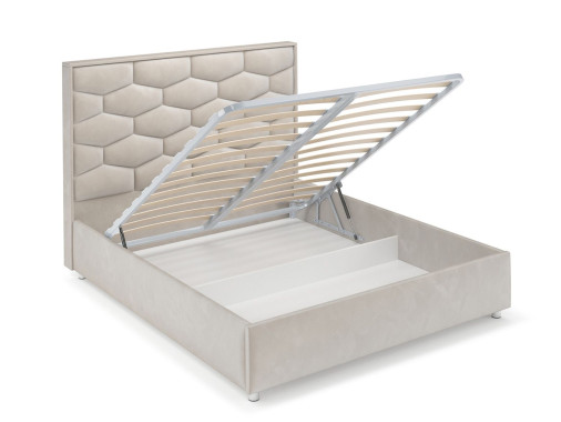 Кровать Рица бархат бежевый STAR VELVET 6 LIGHT Beige 160