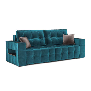 Диван Венеция бархат сине-зеленый STAR VELVET 43 BLACK GREEN