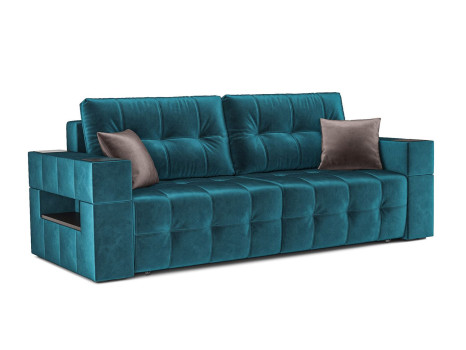 Диван Венеция бархат сине-зеленый STAR VELVET 43 BLACK GREEN