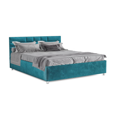 Кровать Нью-Йорк бархат сине-зеленый STAR VELVET 43 BLACK GREEN 160