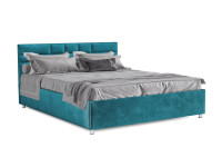Кровать Нью-Йорк бархат сине-зеленый STAR VELVET 43 BLACK GREEN 160