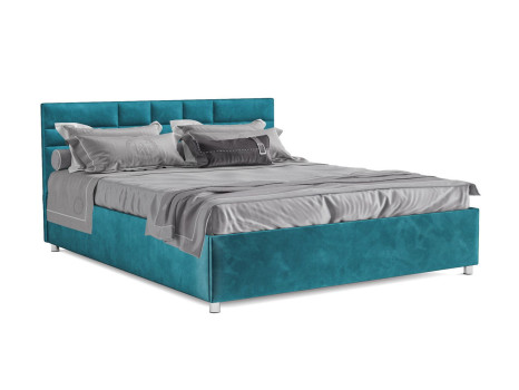 Кровать Нью-Йорк бархат сине-зеленый STAR VELVET 43 BLACK GREEN 160