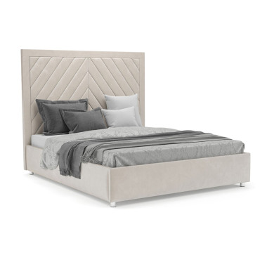 Кровать Мишель бархат бежевый STAR VELVET 6 LIGHT Beige 160