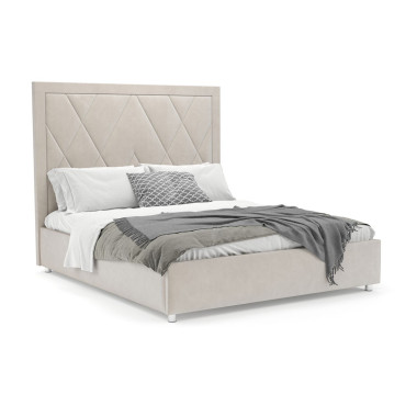 Кровать Треви бархат бежевый STAR VELVET 6 LIGHT Beige 160