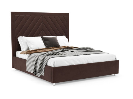 Кровать Мишель бархат шоколадный STAR VELVET 60 COFEE 160