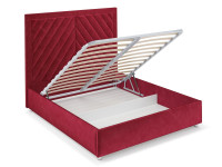 Кровать Мишель бархат красный STAR VELVET 3 DARK RED 160