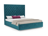 Кровать Мишель бархат сине-зеленый STAR VELVET 43 BLACK GREEN 160