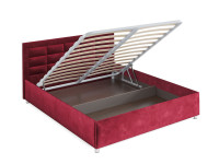 Кровать Версаль бархат красный STAR VELVET 3 DARK RED 160
